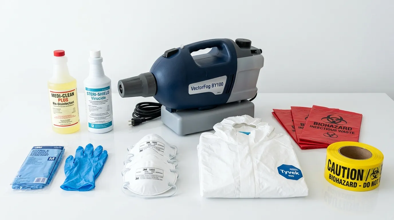 Professional biohazard remediation crew working in Marlboro