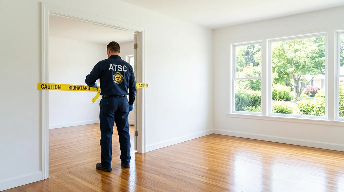 Certified biohazard cleanup crew performing Crime Scene Cleanup in Marlboro